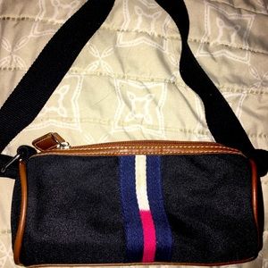 VINTAGE DENIM TOMMY HILFIGER MINI BARREL DUFFEL BAG